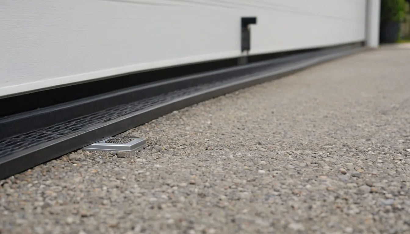 Hands wiping a garage door safety sensor near the floor
